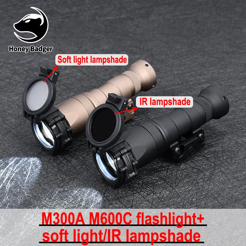 

M300A M600C тактический фонарик + мягкий зеркальный тент/ИК абажур комбинированный тактический фонарик для страйкбола охотничье оружие аксессуары
