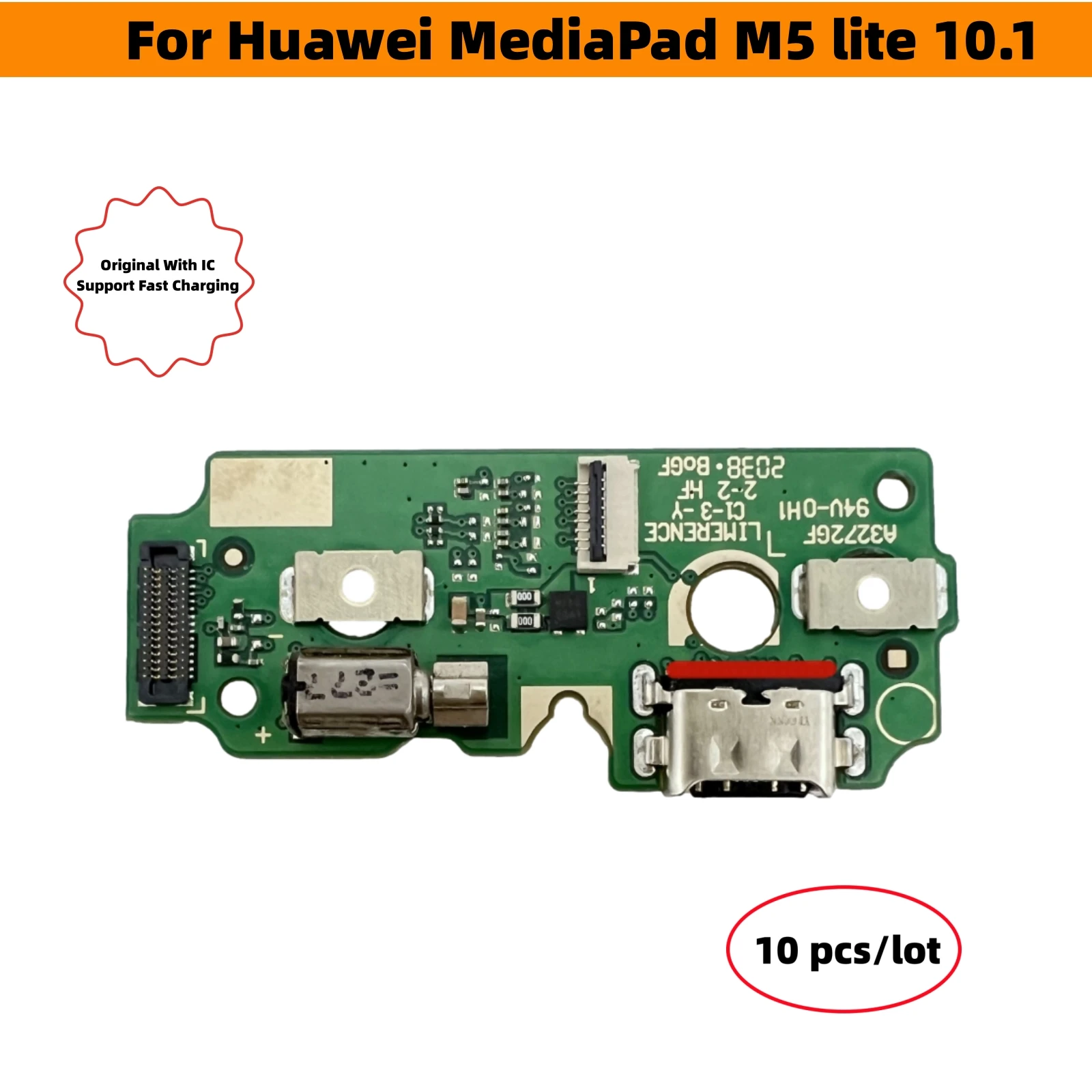 

10 Pcs/Lot USB Charger Dock Flex Cable Connector Board Charging Port Parts For Huawei MediaPad M5 Lite BAH2-L09 W09 W19 10.1