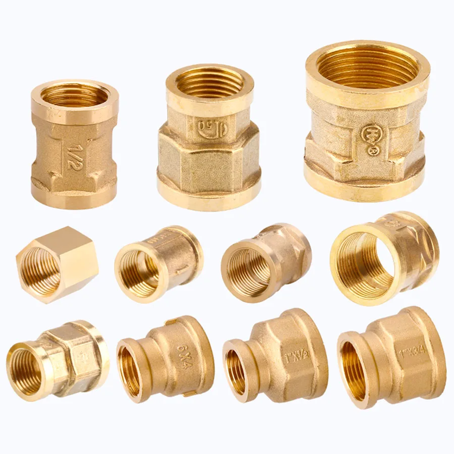 

Brass Pipe Hex Nipple Fitting Quick Coupler Adapter 1/2 3/4 1 BSP Female To Female Thread Reducing Joint Water Oil Gas Connector