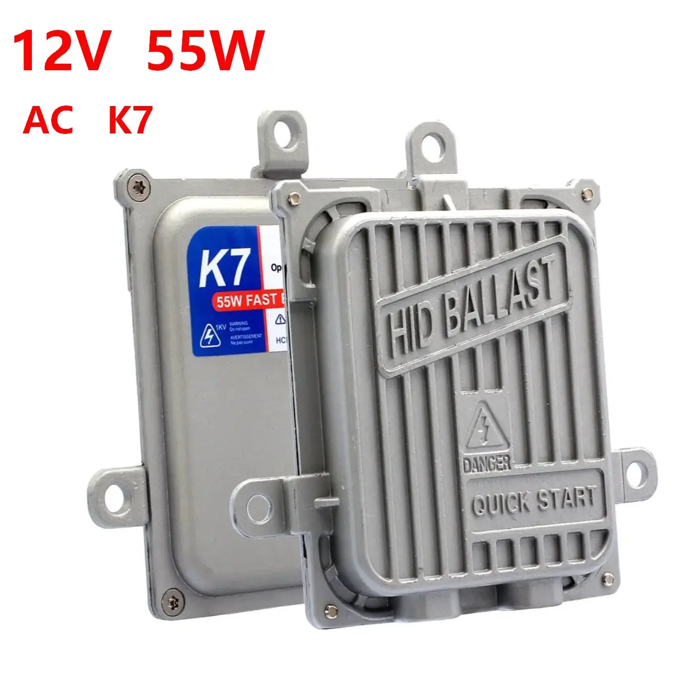 

2PCS K7 AC 55W Xenon Ballasts Fast Bright 4500LM For H1 H3 H7 H11 9005 9006 Bixenon Headlamps D2H 12V Cars HID Headlights