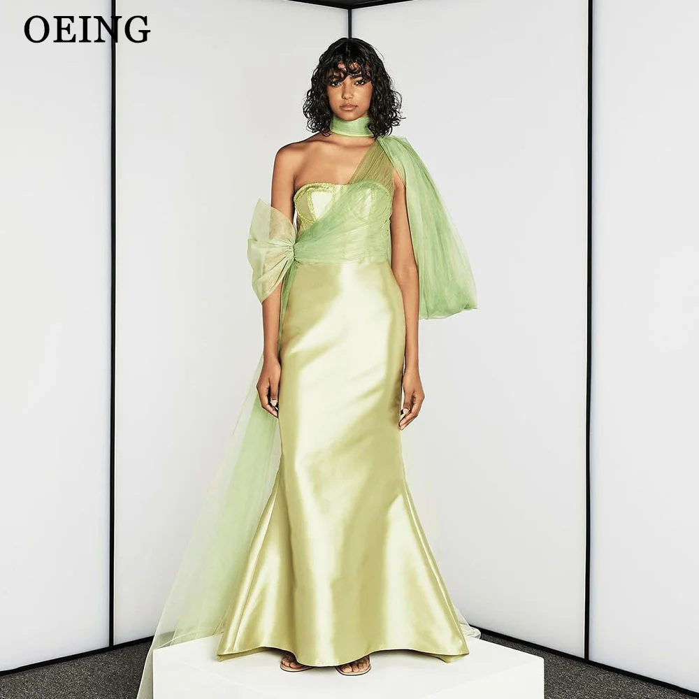 OEING Simple Mermaid Evening Dresses Fashion Off The Shoulder Light Green Floor Length Prom Gowns Formal Prom Dress With Cape
OEING Simple Mermaid Evening Dresses Fashion Off The Shoulder Light Green Floor Length Prom Gowns Formal Prom Dress With Cape