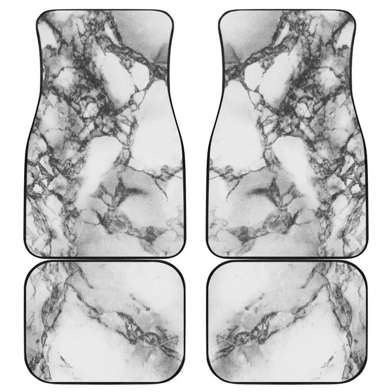 White Dark Grey Marble Print Front and Back Car Floor Mats Heavy Carpet Front and Rear Full Set 4PCs Pack
White Dark Grey Marble Print Front and Back Car Floor Mats Heavy Carpet Front and Rear Full Set 4PCs Pack
