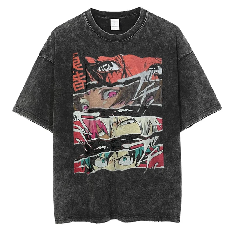 High Quality Cotton Washed Vintage T Shirt For Men's/Women's Summer t-shirt Japanese Anime Oversized Tee Harajuku Fashion Top
High Quality Cotton Washed Vintage T Shirt For Men's/Women's Summer t-shirt Japanese Anime Oversized Tee Harajuku Fashion Top