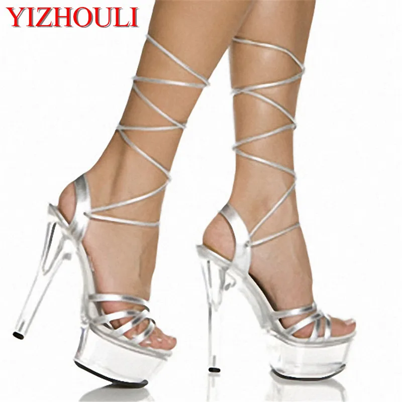 15cm high-heeled shoes sexy platform thin heels women's shoes 6 inch summer cross strap sandals crystal dance shoes
15cm high-heeled shoes sexy platform thin heels women's shoes 6 inch summer cross strap sandals crystal dance shoes