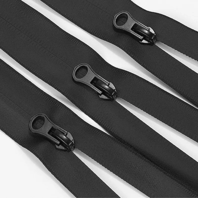 

50Pcs Black TPU #5 Zipper Waterproof 40cm 50cm 60cm 70cm 80cm 90cm 100cm for Down Jackets Ski Suit Backpack Sewing