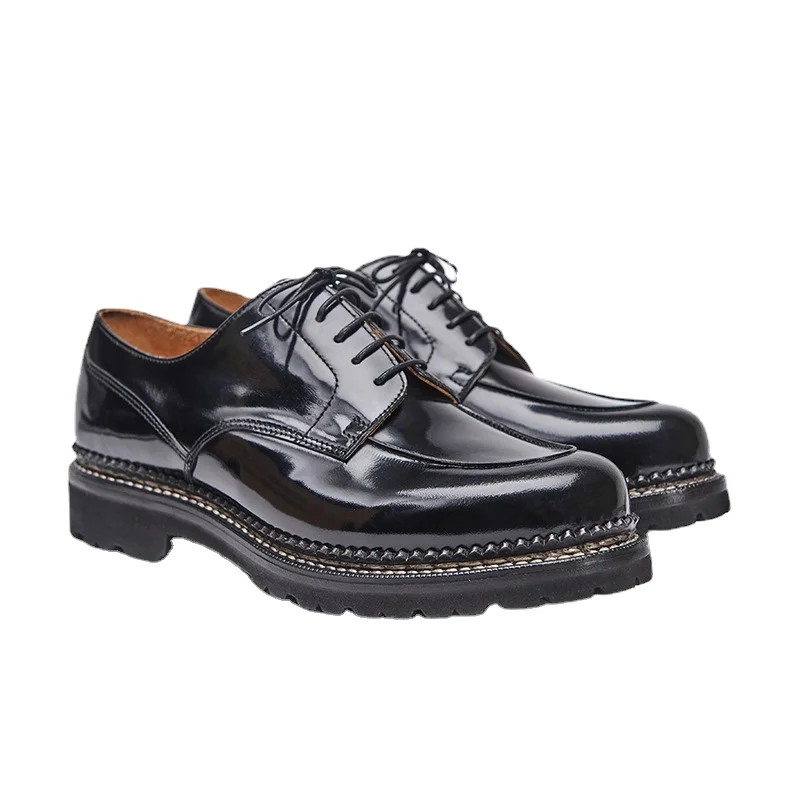 Ботинки Goodyear мужские с открытым краем и бусинами, классические туфли из натуральной телячьей кожи, Ретро дизайн, английский стиль, Дерби
Ботинки Goodyear мужские с открытым краем и бусинами, классические туфли из натуральной телячьей кожи, Ретро дизайн, английский стиль, Дерби