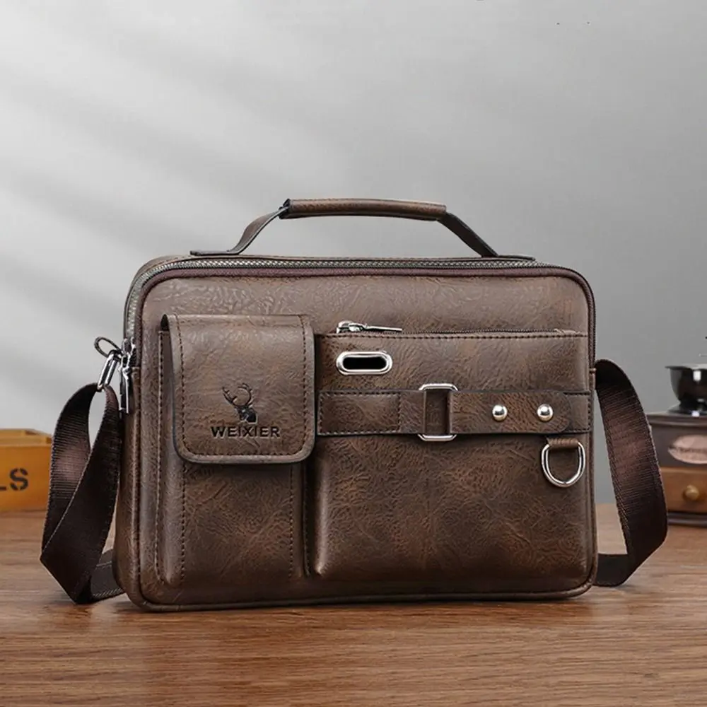 Wear Resistant Male Shoulder Bag Multi Layer Waterproof Single-shoulder Bag Headphone Jack Textured Hardware Messenger Bag 
Wear Resistant Male Shoulder Bag Multi Layer Waterproof Single-shoulder Bag Headphone Jack Textured Hardware Messenger Bag