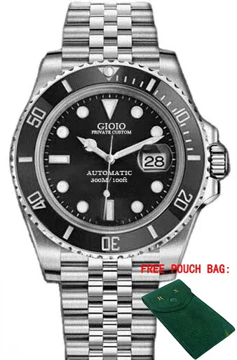 Luxury Mens Automatic Mechanical Watch Black Green Blue Ceramic Bezel Stainless Steel Sapphire 
Luxury Mens Automatic Mechanical Watch Black Green Blue Ceramic Bezel Stainless Steel Sapphire