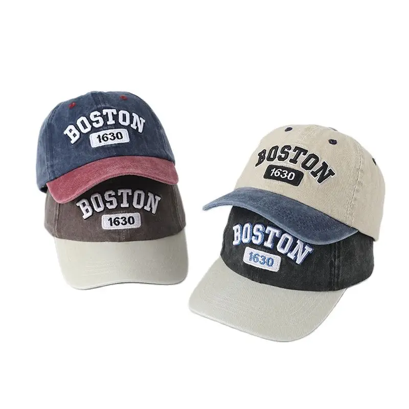 

Doitbest Washed Child Baseball Caps Boston Letters Hip Hop Cap Curved Brim Boys Girls Summer Hats Kid Baby Snapback Cap