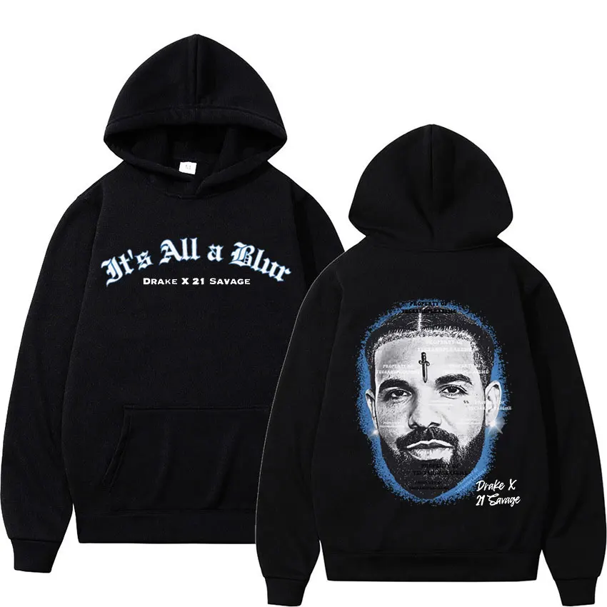 Rapper Drake It's All A Blur Hoodie pria wanita Hip Hop Sweatshirt ukuran besar Fashion kasual pria Pullover bertudung
Rapper Drake It's All A Blur Hoodie pria wanita Hip Hop Sweatshirt ukuran besar Fashion kasual pria Pullover bertudung