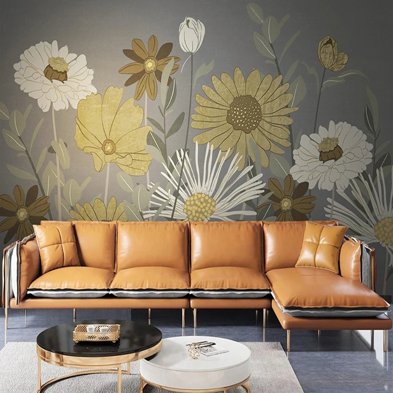 Custom Wallpaper For Home Interior Decoration Plant Flower Warm Gray Background Wall Art Decor Mural Papel De Parede 3D Sala
Custom Wallpaper For Home Interior Decoration Plant Flower Warm Gray Background Wall Art Decor Mural Papel De Parede 3D Sala