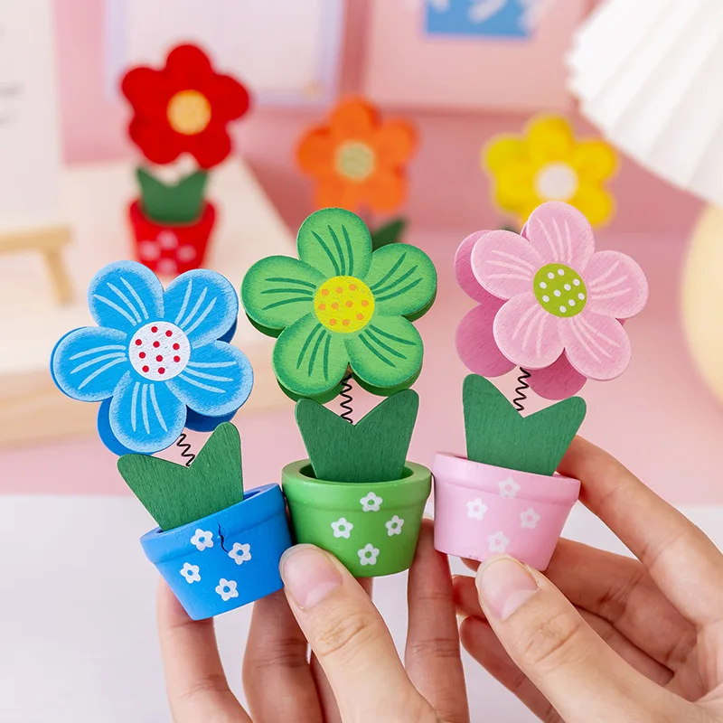 Creative Cute Cartoon Wooden Flower Pot Shape Card Holder Note Card Display Metal Clip Kawaii School Supplies Office Accessories
Creative Cute Cartoon Wooden Flower Pot Shape Card Holder Note Card Display Metal Clip Kawaii School Supplies Office Accessories
