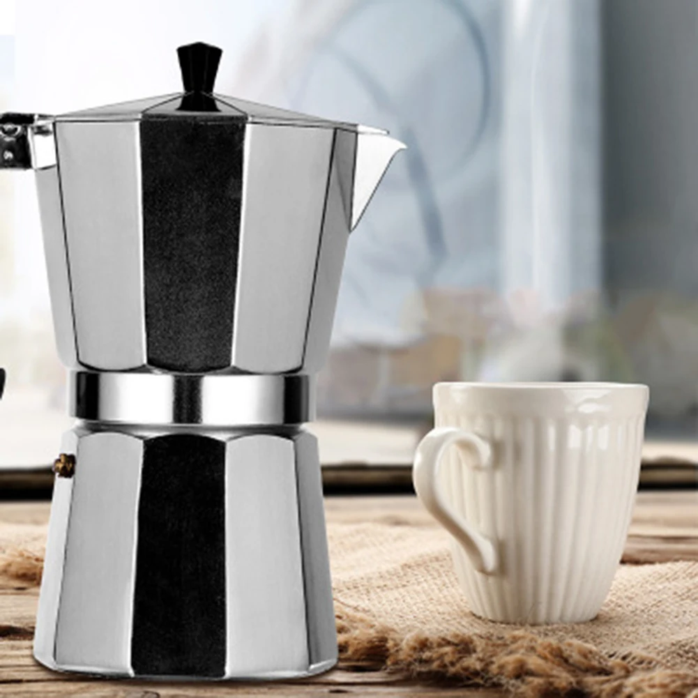 Modern Simple Octagonal Aluminium Mocha Rapid Tabletop Coffee Pot Hand Brewing Coffee Bean Heat And Drop Resistant Black Silver
Modern Simple Octagonal Aluminium Mocha Rapid Tabletop Coffee Pot Hand Brewing Coffee Bean Heat And Drop Resistant Black Silver