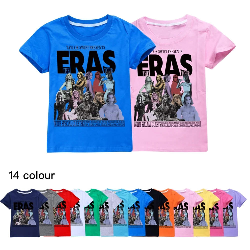 

Taylor Swift The Eras Tour Kids Cosplay T-Shirt Girls Boys Short Sleeve Tops Clothes Tshirts Teen Children Sports Tees Clothing