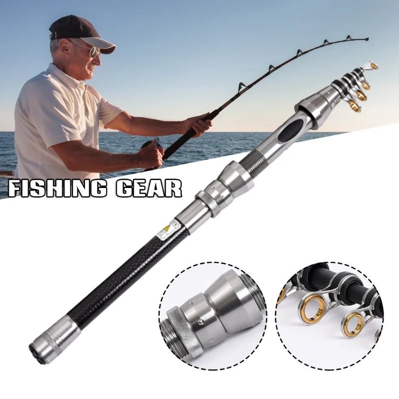 1.5/1.8/2.1/2.4M Telescopic Carbon Fiber Rod,Ultralight Spinning Fishing Rods,Mini Handle Sea Fishing Pole for Travel Freshwater
1.5/1.8/2.1/2.4M Telescopic Carbon Fiber Rod,Ultralight Spinning Fishing Rods,Mini Handle Sea Fishing Pole for Travel Freshwater