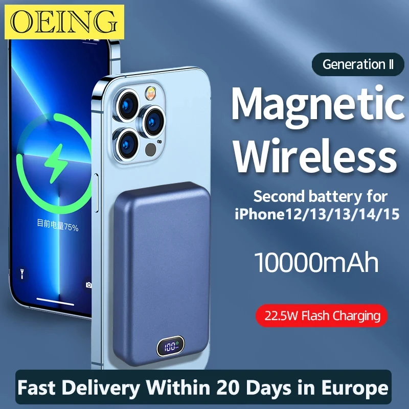 Новый внешний аккумулятор Macsafe для iphone 12, 13, 14, 15 Pro Max Plus, 10000 мАч, магнитный беспроводной внешний аккумулятор, дополнительный запасной аккумулятор
Новый внешний аккумулятор Macsafe для iphone 12, 13, 14, 15 Pro Max Plus, 10000 мАч, магнитный беспроводной внешний аккумулятор, дополнительный запасной аккумулятор