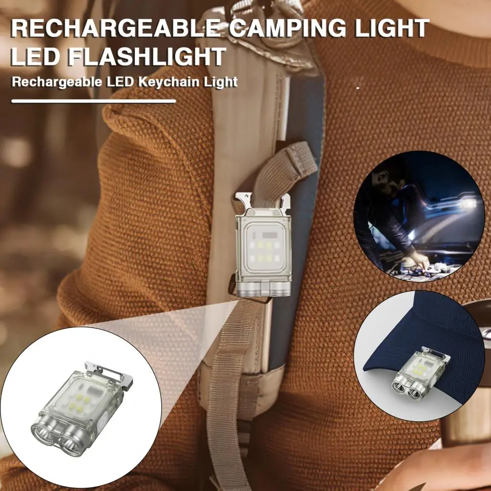 

Rechargeable Keychain Light Compact Rechargeable Keychain Flashlight with Bottle Opener Portable Led Torchlight for Work