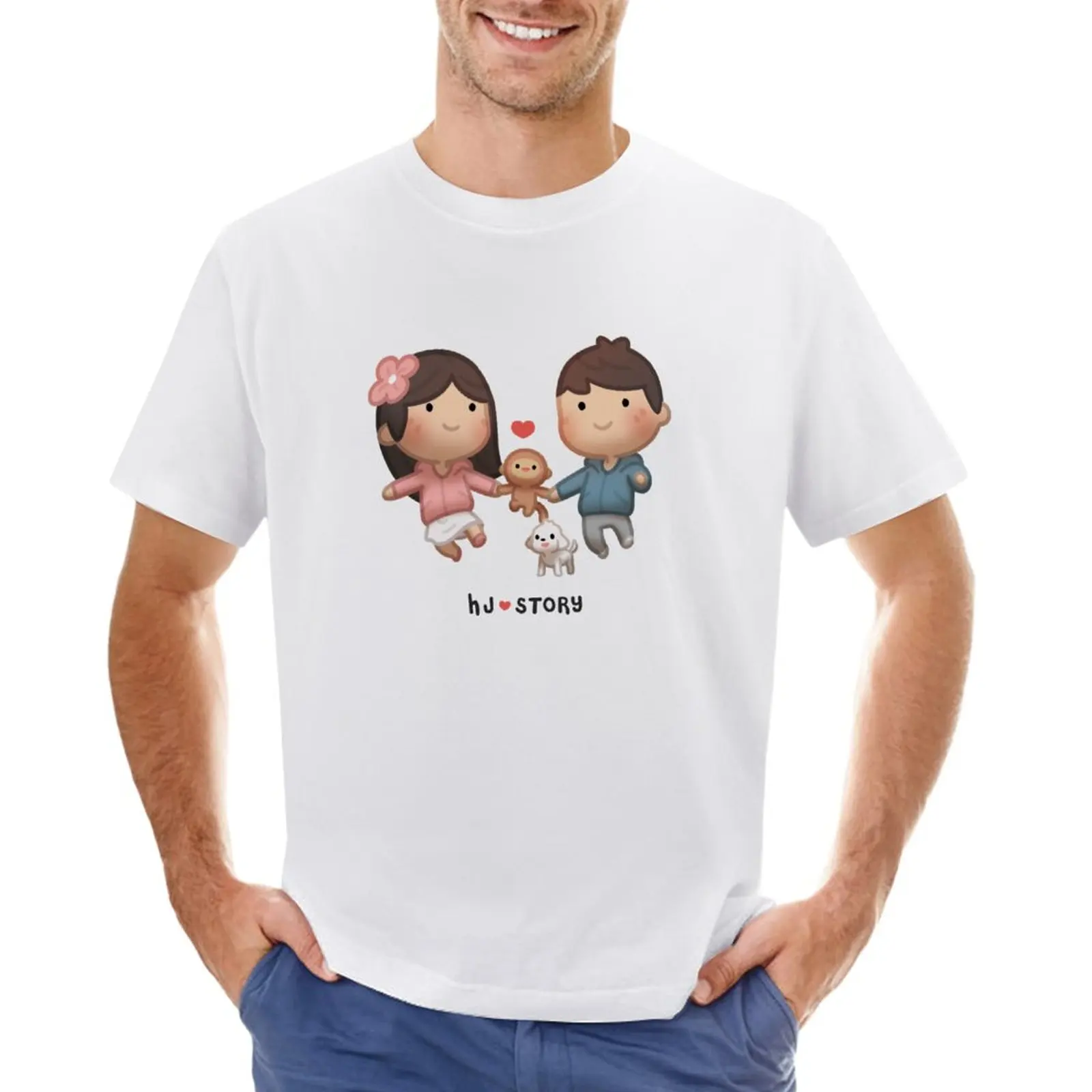 

HJ-Story Family T-Shirt blanks Aesthetic clothing animal prinfor boys fitted t shirts for men