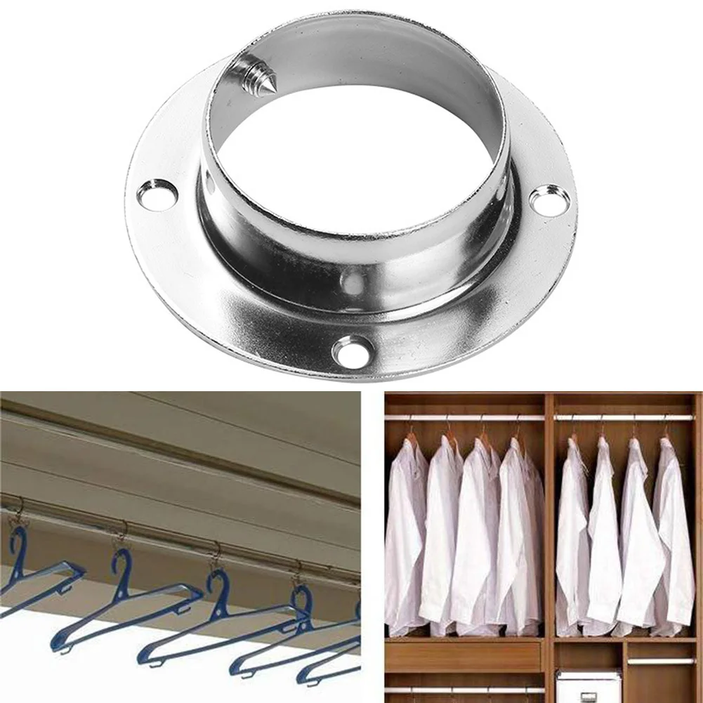

Круглые подвесные концевые кронштейны для шкафа, диаметр 25 мм, прочные Железные хромированные крепления для сиденья, домашняя организация