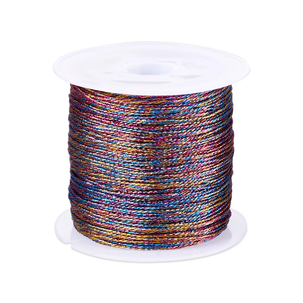2 Roll 0.7mm Metallic Polyester Embroidery Floss 9-Ply Colorful Embroidery Thread for Jewelry Making Supplies Stringing Material
2 Roll 0.7mm Metallic Polyester Embroidery Floss 9-Ply Colorful Embroidery Thread for Jewelry Making Supplies Stringing Material