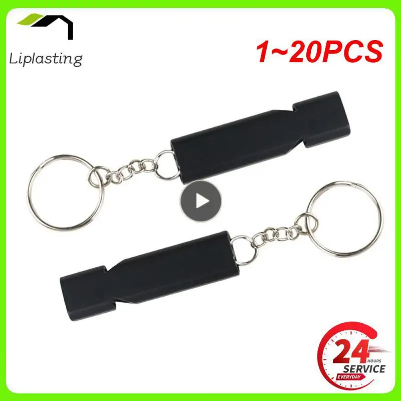 

1~20PCS Outdoor Survival Whistle Aluminum Alloy Double Tube Dual-frequency High Volume Hiking Camping First Aid Whistle