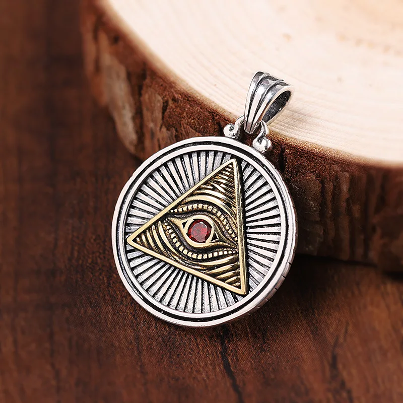 Stylish Classic Stainless Steel Chain Triangle Masonic Round Pendant Necklace Men's Amulet Accessories Necklace
Stylish Classic Stainless Steel Chain Triangle Masonic Round Pendant Necklace Men's Amulet Accessories Necklace