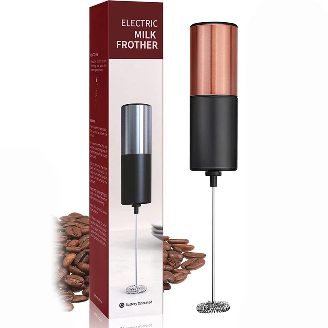 Electric Milk Frother Foam Maker, Milk Frother for Coffee, Copper Milk Frother, Handheld Battery Operated Whisk
Electric Milk Frother Foam Maker, Milk Frother for Coffee, Copper Milk Frother, Handheld Battery Operated Whisk