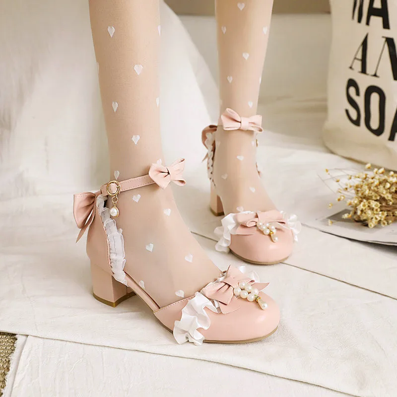 Lolita Girls Mary Janes Shoes Sandals Bowknot Princess Ruffles Sweet Bride Wedding Party Dress High Heel Shoes Cosplay Size30-48
Lolita Girls Mary Janes Shoes Sandals Bowknot Princess Ruffles Sweet Bride Wedding Party Dress High Heel Shoes Cosplay Size30-48