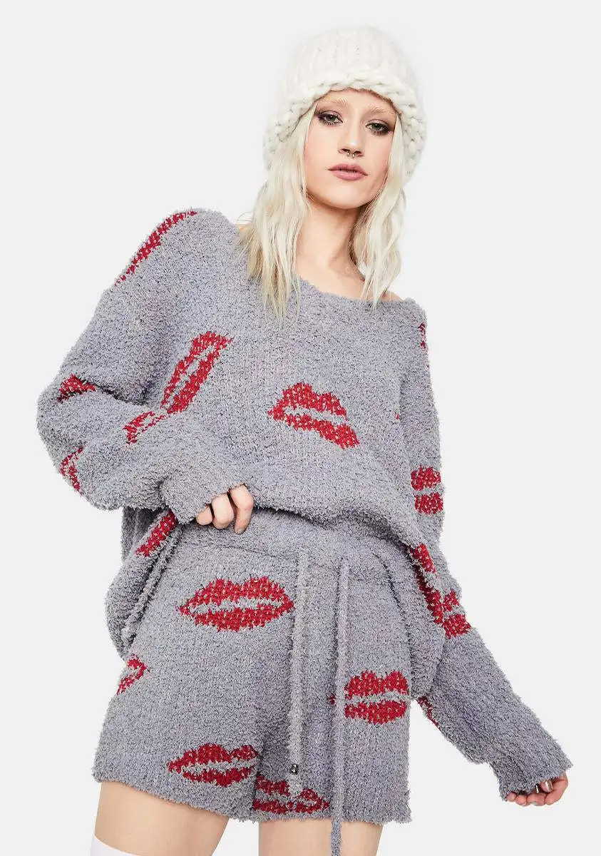 2023 Fall and Winter New Europe and The United States Printed Red Lips Design Hoodie Loose Casual Drawstring Shorts Fashion Suit
2023 Fall and Winter New Europe and The United States Printed Red Lips Design Hoodie Loose Casual Drawstring Shorts Fashion Suit