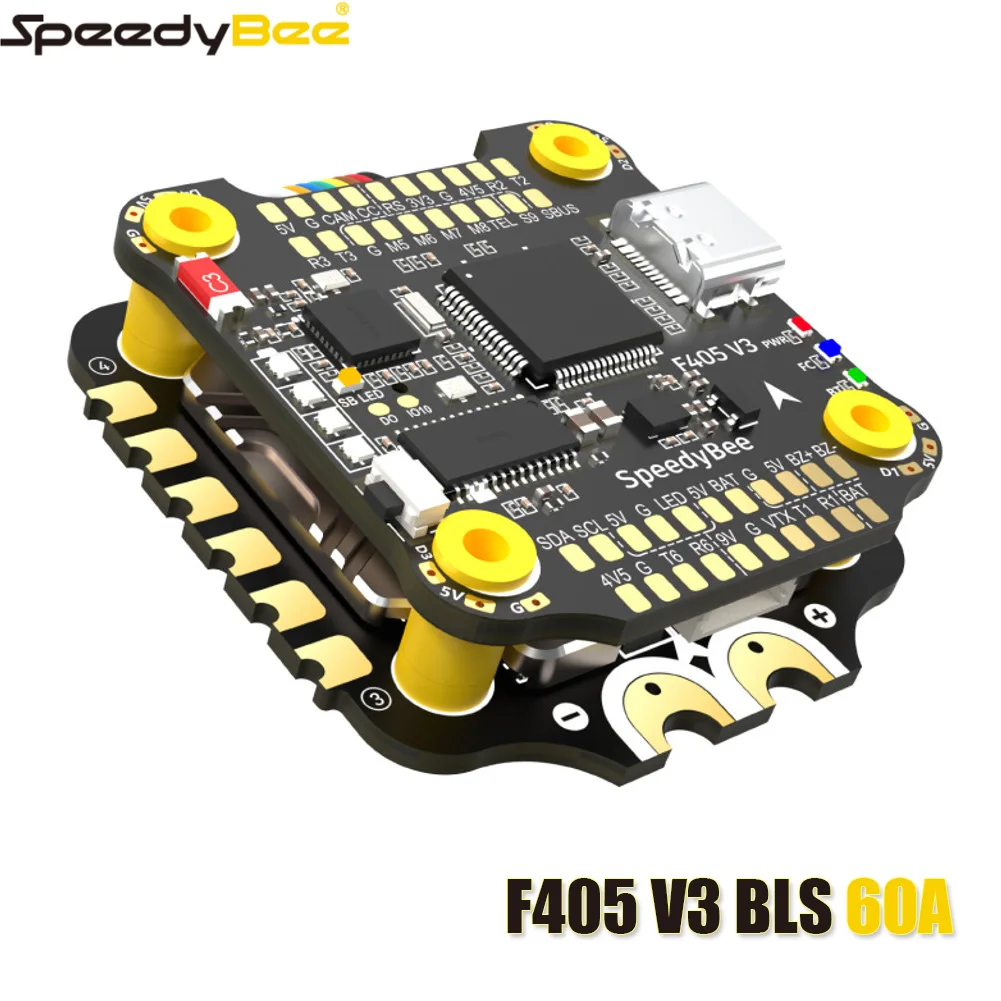 

Speedybee F405 V3 60A 30*30 Stack F405 V3 Wireless Flight Control & BLS 60A 3-6S 4-in-1 8bit ESC For 7-10inch FPV Racing Drone