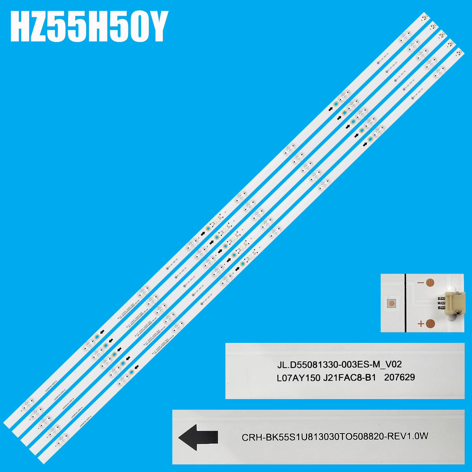 

LED backlight strips for Hisense 55R6E HZ55A66E 55A6100UWR 55R6000E 55R6040E LB55143 CRH-BK55S1U813030T0508820-REV1.0