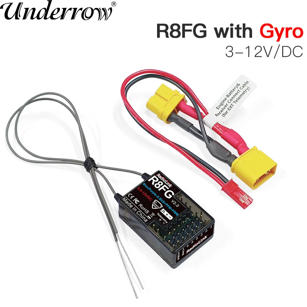 Radiolink R8FG 8 Channle 2.4G Gyro RC Receiver Voltage Return 600 Meters Long Range RX for Car Boat RC8X RC6GS RC4GS T8S T8FB
Radiolink R8FG 8 Channle 2.4G Gyro RC Receiver Voltage Return 600 Meters Long Range RX for Car Boat RC8X RC6GS RC4GS T8S T8FB