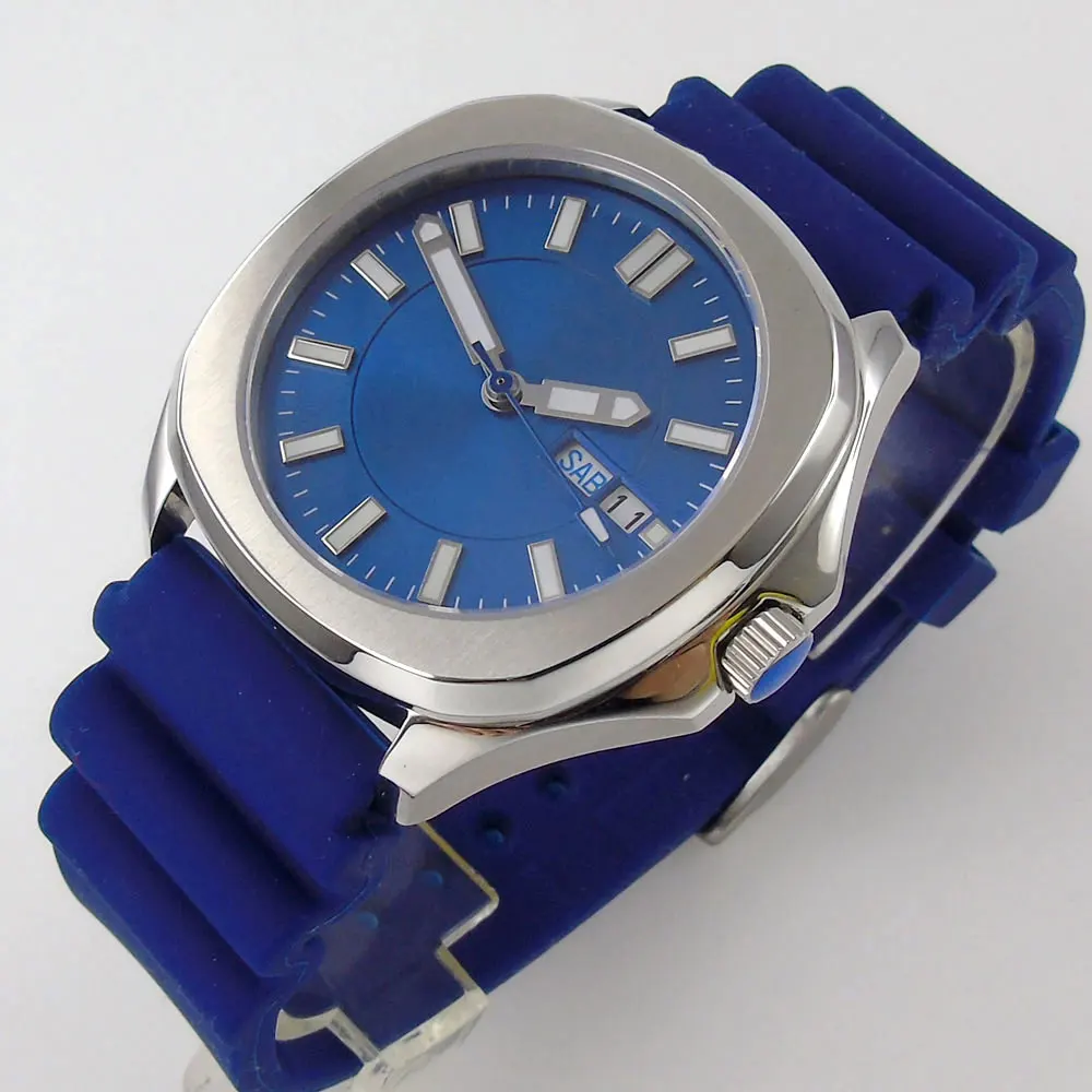 24 Jewels NH36A Movement Square Men Watch Blue Dial Flat Sapphire Crystal Weekday Date Green lume Hand
24 Jewels NH36A Movement Square Men Watch Blue Dial Flat Sapphire Crystal Weekday Date Green lume Hand