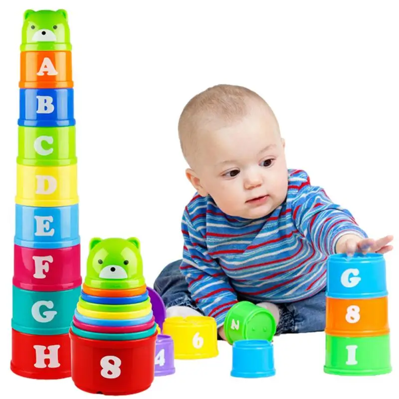 Stacking Cups 9pcs Colorful Stackable Blocks Shape Sorter Sorting Game Educational Montessori Stacking Toys For Learning
Stacking Cups 9pcs Colorful Stackable Blocks Shape Sorter Sorting Game Educational Montessori Stacking Toys For Learning