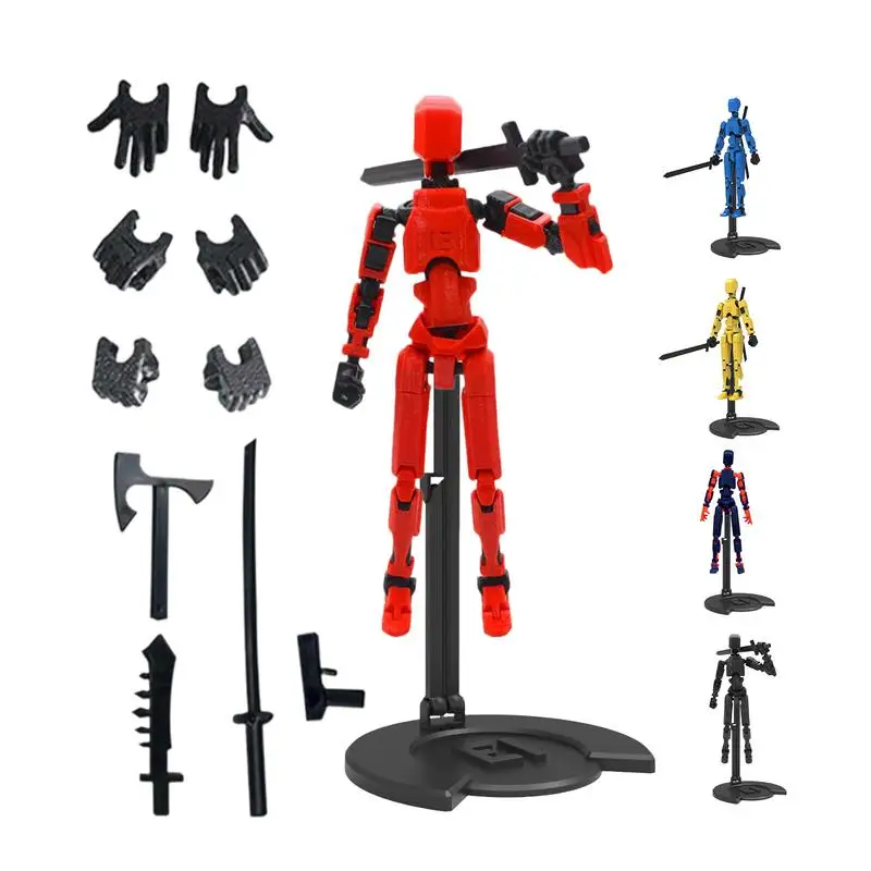 

Экшн-фигурка Titan 13, игрушечная многошарнирная подвижная шейпер-робот, 13 моделей с 3D-принтом, манекен, модель робота-дисплея, настольные украшения