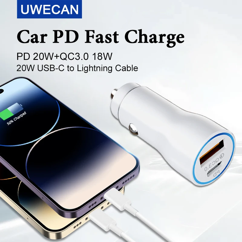USB Type C PD Fast Car Charger, iphone 20W USB-C to Lightning Charging Cable,Type C PD 20W-QC 3.0 18W Cigarette Lighter
USB Type C PD Fast Car Charger, iphone 20W USB-C to Lightning Charging Cable,Type C PD 20W-QC 3.0 18W Cigarette Lighter