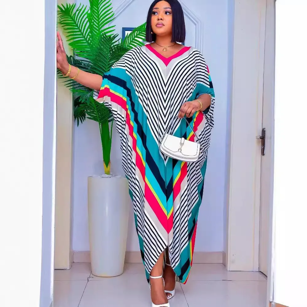 Africa 2024 Silky Loose V-neck Bat-sleeved Comfortable Fashion Maxi Dress with Mid-sleeve 2594
Africa 2024 Silky Loose V-neck Bat-sleeved Comfortable Fashion Maxi Dress with Mid-sleeve 2594
