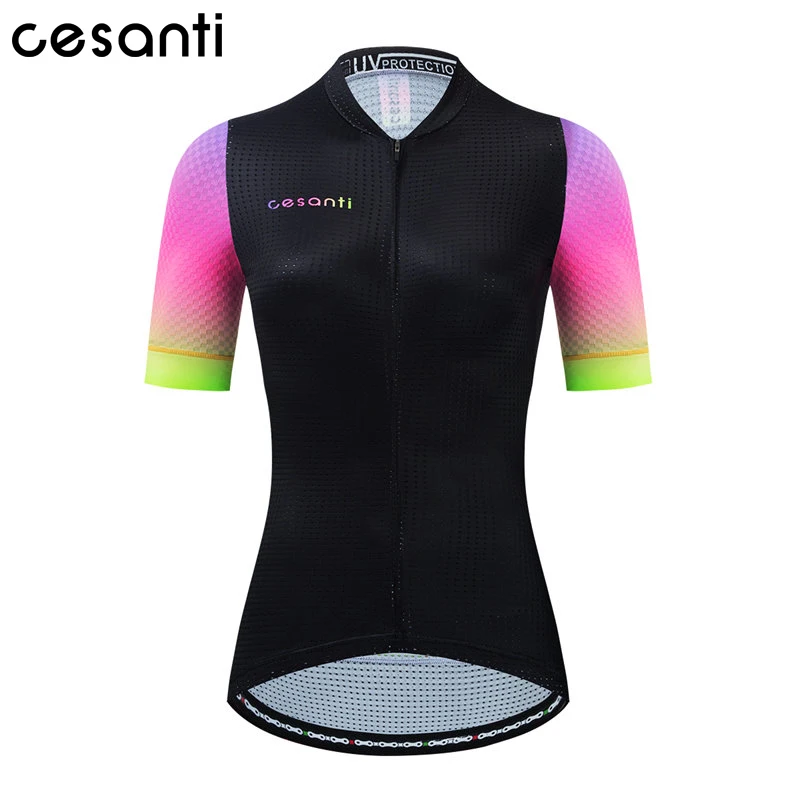 CESANTI Women Cycling Jersey Short Sleeve Summer Lady Bicycle Clothing Breathable Female Outdoor Sport Bike Wear
CESANTI Women Cycling Jersey Short Sleeve Summer Lady Bicycle Clothing Breathable Female Outdoor Sport Bike Wear
