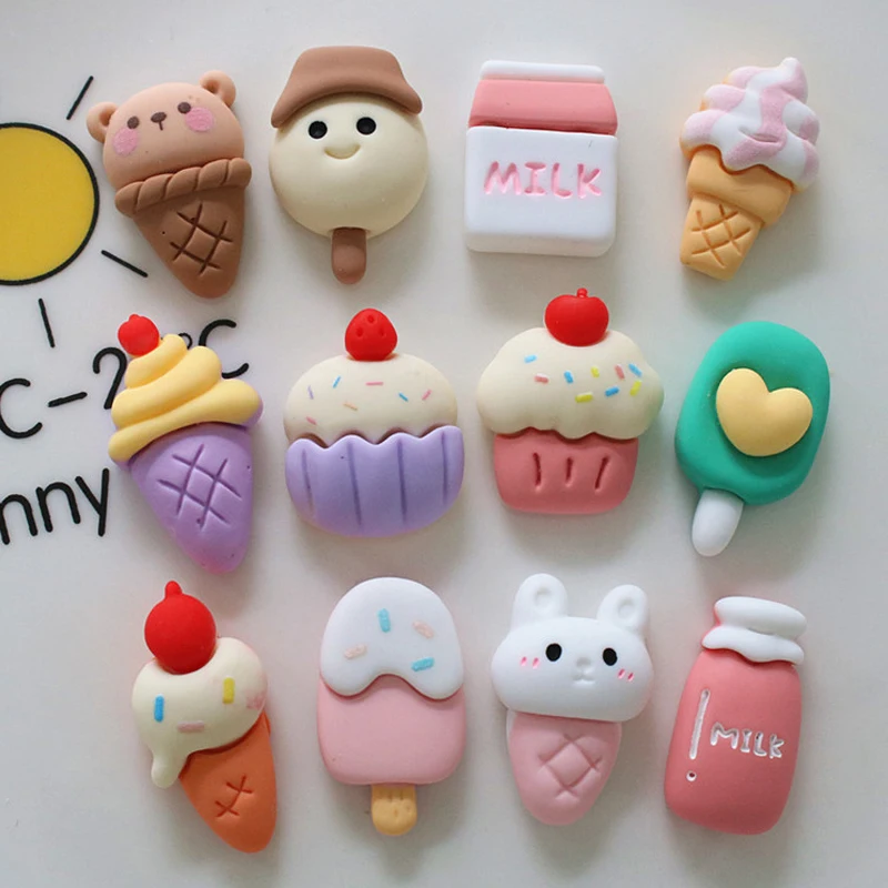 10pcs Kawaii Resin Flatback Mini Ice Cream Charms Cabochons Embellishments for DIY Ornament Crafts Scrapbook Jewelry Making A20
10pcs Kawaii Resin Flatback Mini Ice Cream Charms Cabochons Embellishments for DIY Ornament Crafts Scrapbook Jewelry Making A20
