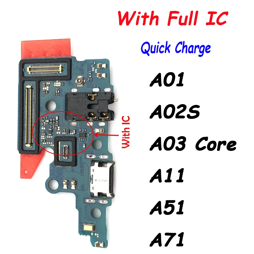 

USB Port Charger Dock Connector Charging Board Flex Cable For Samsung A01 A02S A03 Core A10 A50 A70 A51 A71 A21S A11 With Micro