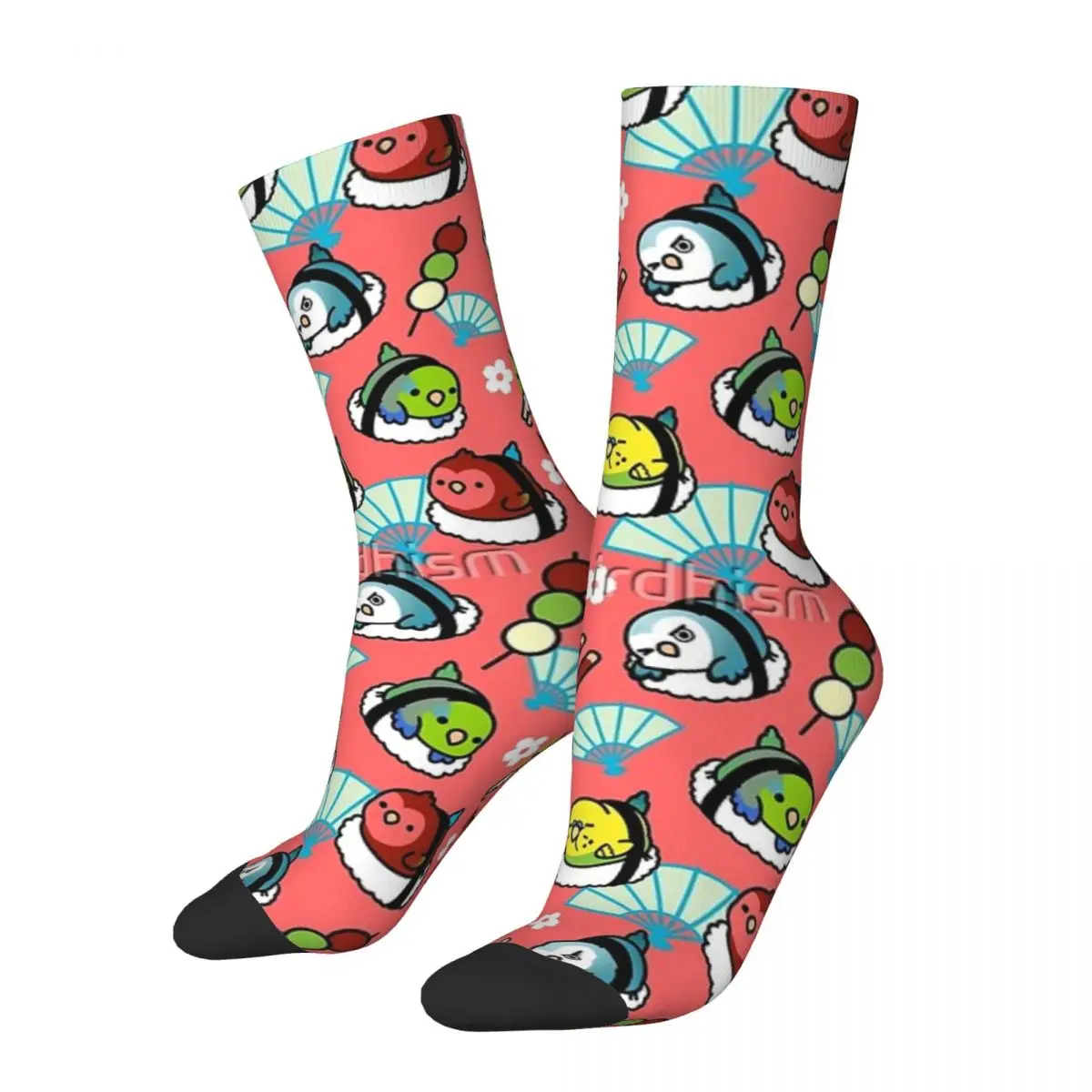 Funny Happy Men's Compression Socks Sushi Time With Cody The Lovebird & Friends Vintage Harajuku Yellow Bird Casual Crew Sock 
Funny Happy Men's Compression Socks Sushi Time With Cody The Lovebird & Friends Vintage Harajuku Yellow Bird Casual Crew Sock
