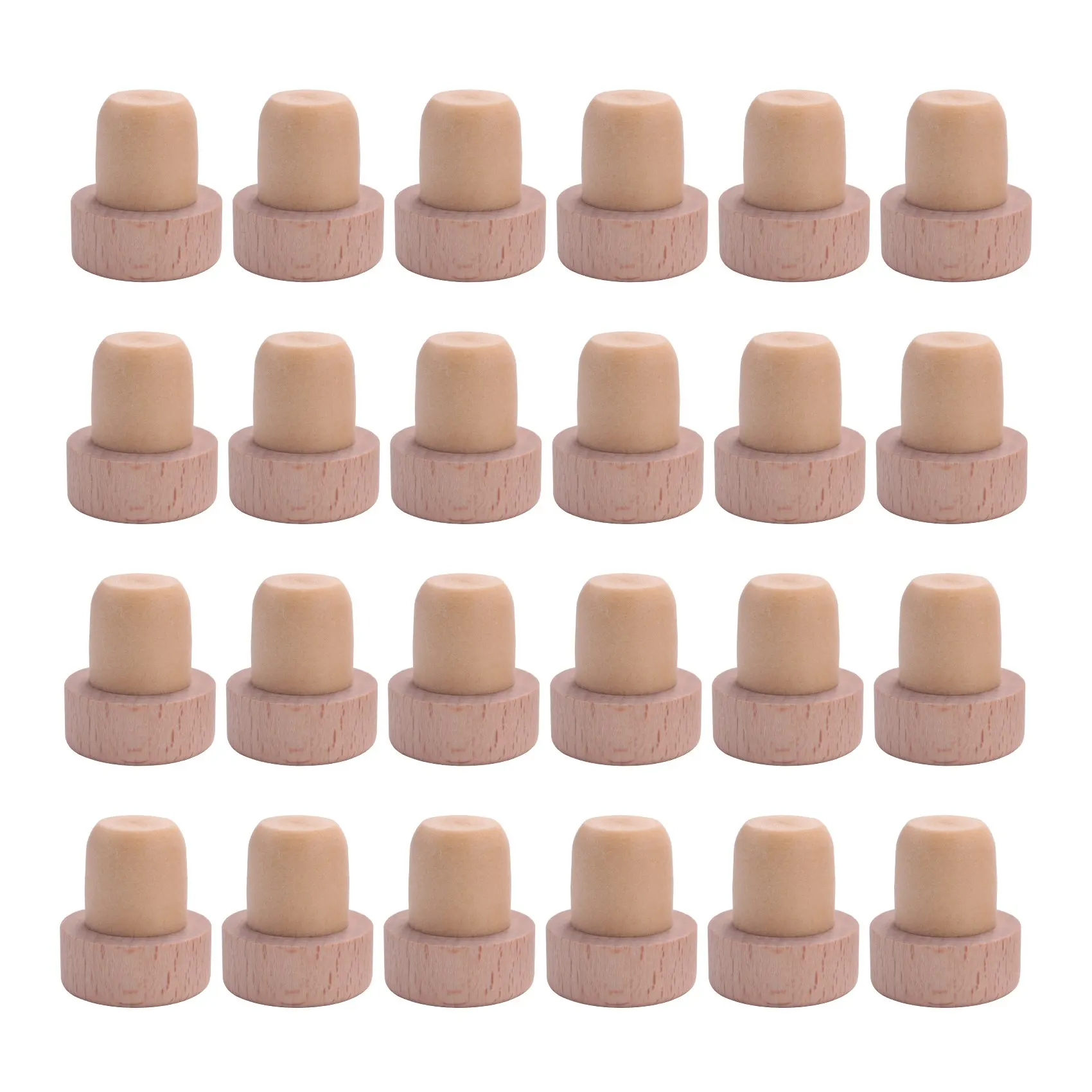 

24Pc Wine Bottle Corks T Shaped Cork Plugs for Wine Cork Wine Stopper Reusable Wine Corks Wooden and Rubber Wine Stopper
