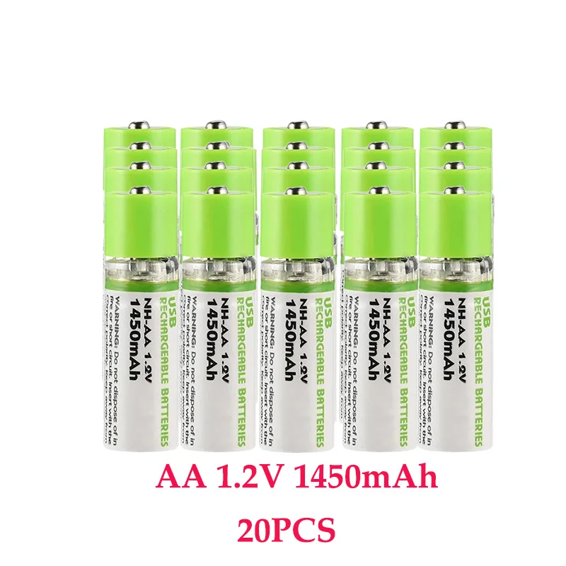 1450mAh AA 1.2VUSB rechargeable Ni-MH battery suitable for remote control mouse small fan electric toys USB direct charging port
1450mAh AA 1.2VUSB rechargeable Ni-MH battery suitable for remote control mouse small fan electric toys USB direct charging port