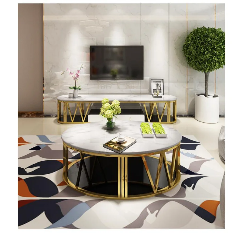 Marble coffee table TV simple modern Nordic household postmodern stainless steel luxury coffee table TV cabinet combination
Marble coffee table TV simple modern Nordic household postmodern stainless steel luxury coffee table TV cabinet combination