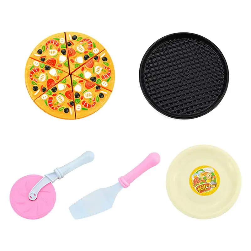 

Игрушки для резки еды, пицца, 11 шт., комплект для ролевых игр, веселая и развивающая кухонная игрушка для детей, обучающая игрушка для еды