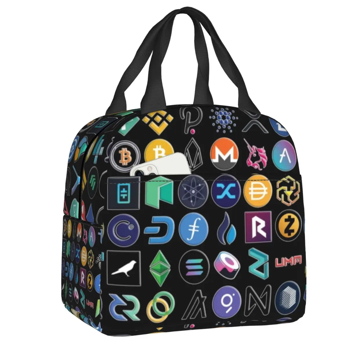 Custom Crypto Coins Altcoin Blockchain Logo Lunch Bag Men Women Cooler Warm Insulated Lunch Boxes for Student School 
Custom Crypto Coins Altcoin Blockchain Logo Lunch Bag Men Women Cooler Warm Insulated Lunch Boxes for Student School