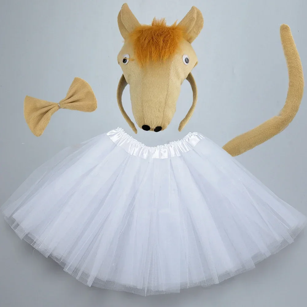 Women Kids Girls Children White Brown Horse Costume Ears Headband Tails Bow Skirt Tutu for Halloween Animals Cosplay Set
Women Kids Girls Children White Brown Horse Costume Ears Headband Tails Bow Skirt Tutu for Halloween Animals Cosplay Set