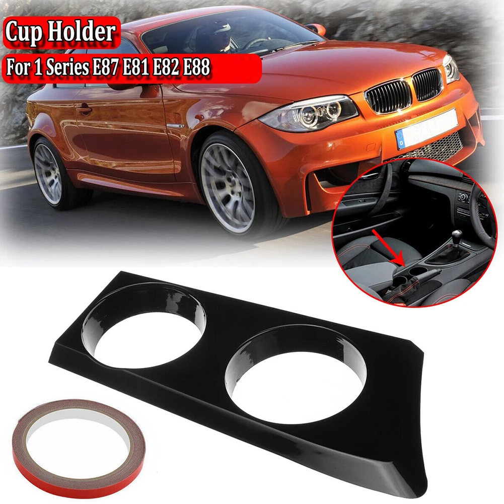 

Cup Holder Inserts For Car Front Center Console Dual Drinks Holder Organizer Compatible For BMW 2004-2011 1 Series 116 116i 118i