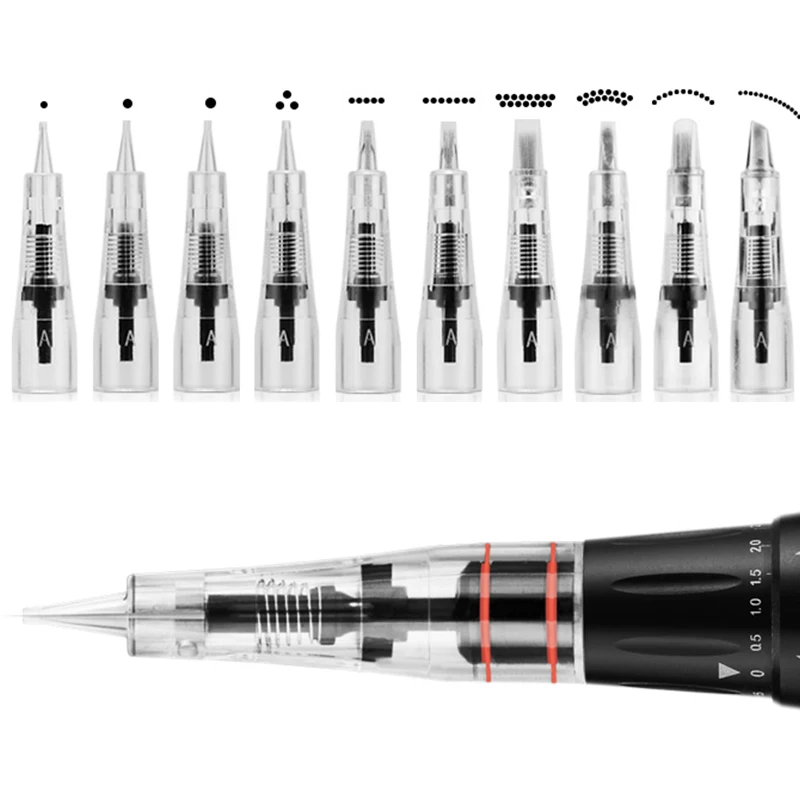 

Tattoo Cartridges Needles Professional Disposable Permanent Makeup Eyebrow Eyeliner Lip Microblading PMU Pen Machines Supplies