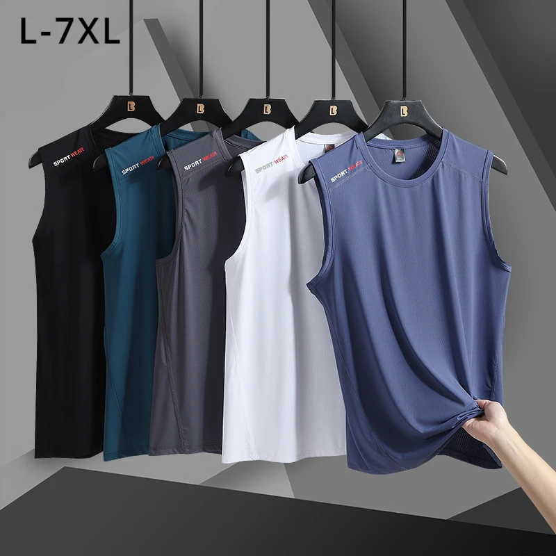 Summer Tank Top Men Ice Silk Sleeveless Sports Mesh Breathable Comfortable Quick Drying Tshirts Loose Basketball Running Vest
Summer Tank Top Men Ice Silk Sleeveless Sports Mesh Breathable Comfortable Quick Drying Tshirts Loose Basketball Running Vest